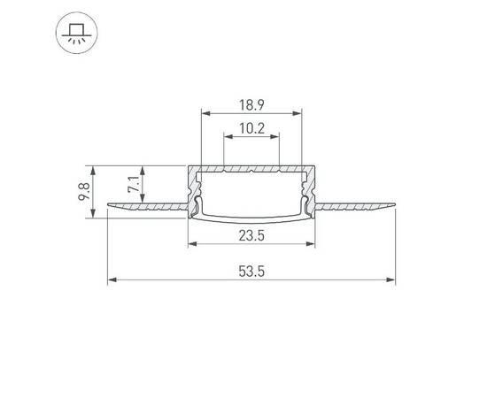 Профиль Arlight FANTOM-W20-H10-2000 ANOD 047360, изображение 3