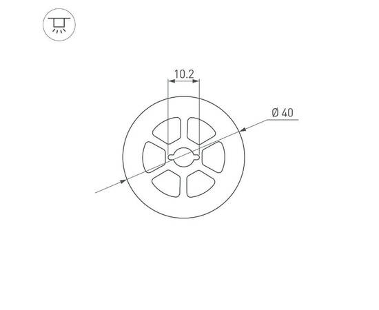 Силиконовый профиль Arlight WPH-FLEX-D40-360deg-S10-5m WHITE 045869, изображение 2