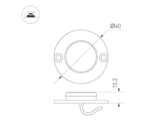 Архитектурный светильник Arlight ART-DECK-LAMP-R40-1W Warm3000 024925(1), изображение 2