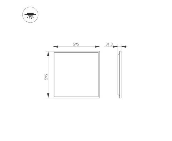 Панель светодиодная Arlight DL-TITAN-S600x600-40W Day4000 052838, изображение 3