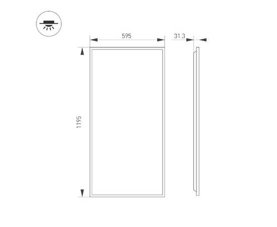Панель светодиодная Arlight DL-TITAN-S600x1200-60W Day4000 052818, изображение 2