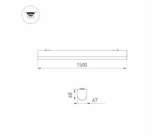 Линейный подвесной светильник Arlight ALT-LARGO-1500-40W Warm3000 047718, изображение 5