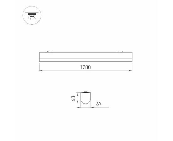 Линейный подвесной светильник Arlight ALT-LARGO-1200-30W Warm3000 052090, изображение 5