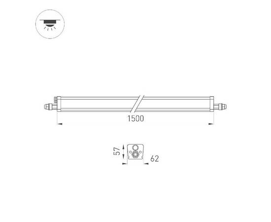 Линейный потолочный светильник Arlight ALT-TUBULAR-MOTION-1500-36W Day4000 049811, изображение 2