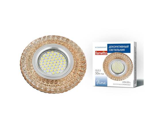 Встраиваемый светильник Fametto Fiore DLS-F131 GU5.3 Chrome/Gold, изображение 2