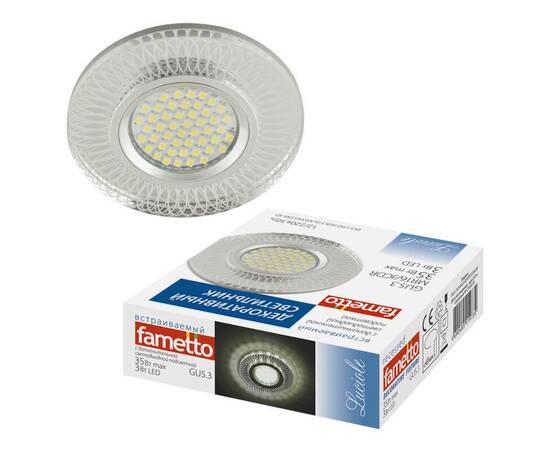 Встраиваемый светильник Fametto Luciole DLS-L152 GU5.3 GLASSY/CLEAR 3D