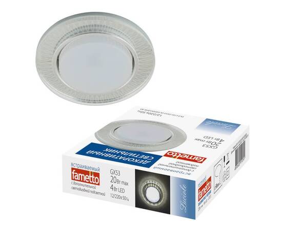 Встраиваемый светильник Fametto Luciole DLS-L155 GX53 GLASSY/CLEAR 3D
