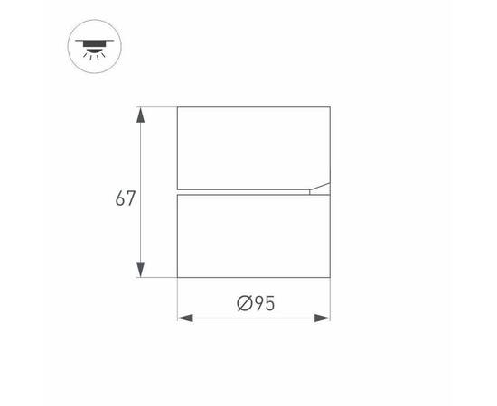 Потолочный светодиодный светильник Arlight SP-Rondo-Flap-R95-16W Warm3000 028158, изображение 4
