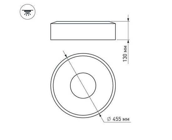 Потолочный светодиодный светильник Arlight SP-Tor-Ring-Surface-R460-33W Day4000 022134(1), изображение 4
