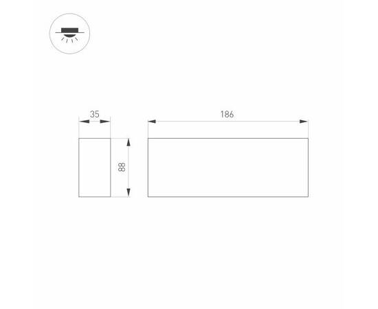 Потолочный светодиодный светильник Arlight SP-Orient-Surface-TC-S186x35-15W Warm3000 031861, изображение 4