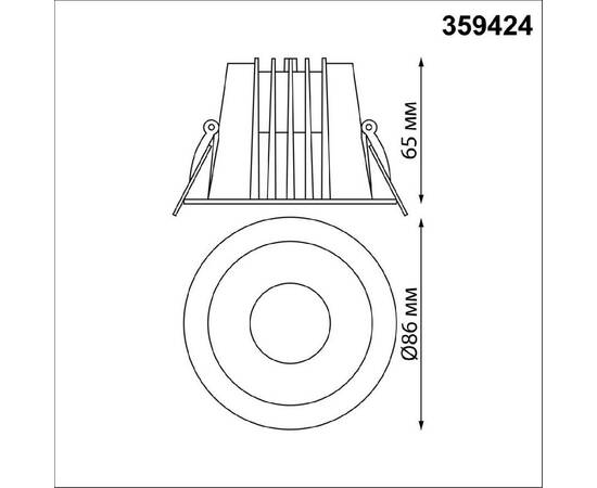 Встраиваемый светильник Novotech Lang 359424, изображение 7