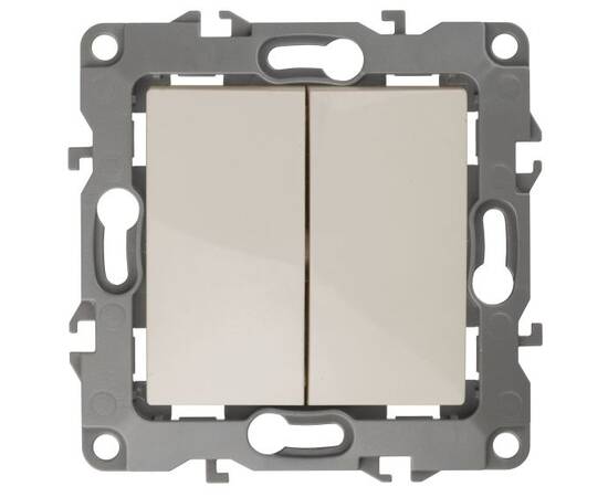 Выключатель двухклавишный ЭРА 12 10AX 250V 12-1104-02 Б0014646