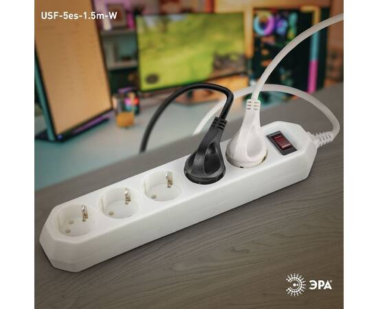 Сетевой фильтр Эра USF-5es-1.5m-W Б0019031, изображение 6