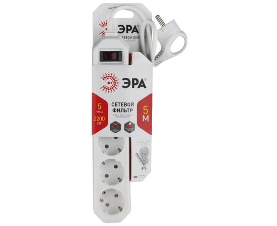 Сетевой фильтр Эра USF-5es-5m-W Б0019738, изображение 2