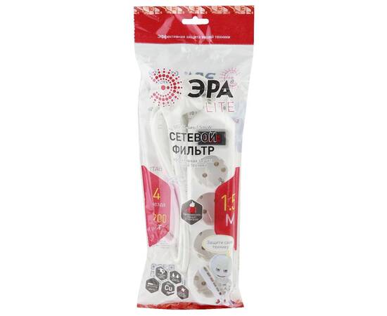 Сетевой фильтр Эра USF-M-4es-1.5m-W Б0019741, изображение 2