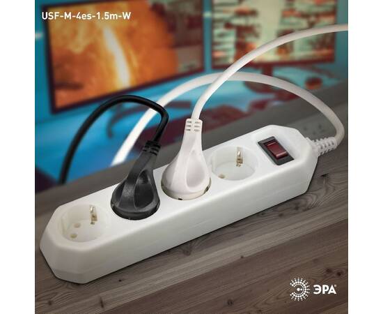 Сетевой фильтр Эра USF-M-4es-1.5m-W Б0019741, изображение 6