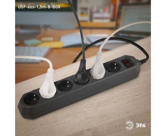 Сетевой фильтр Эра USF-6es-1,5m-B-BOX Б0037261, изображение 6