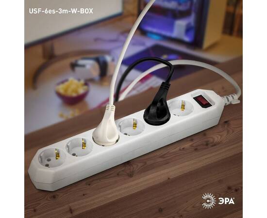 Сетевой фильтр Эра USF-6es-3m-W-BOX Б0037262, изображение 5