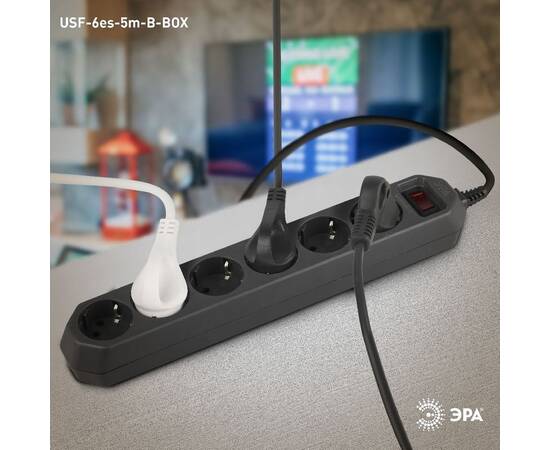 Сетевой фильтр Эра USF-6es-5m-B-BOX Б0037265, изображение 6