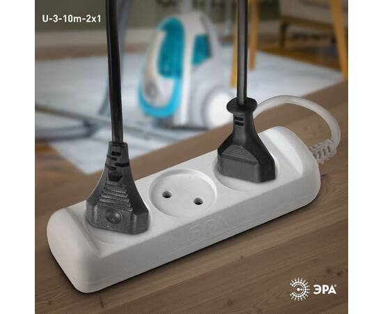 Удлинитель электрический Эра U-3-10m-2x1 Б0028358, изображение 2