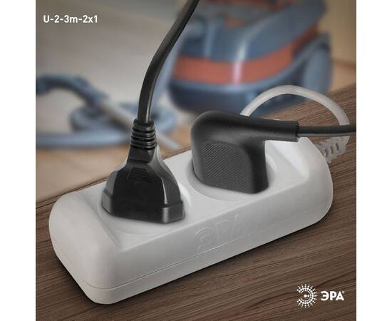 Удлинитель электрический Эра U-2-3m-2x1 Б0028360, изображение 2