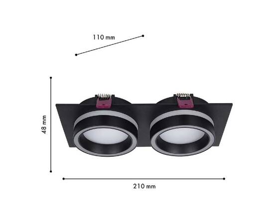 Встраиваемый светильник Favourite Vasto 4651-2C, изображение 3