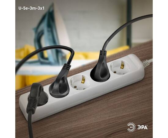 Удлинитель электрический Эра U-5e-3m-3x1 Б0028376, изображение 7