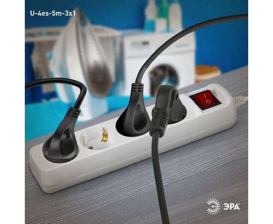 Удлинитель электрический Эра U-4es-5m-3x1 Б0028380, изображение 2
