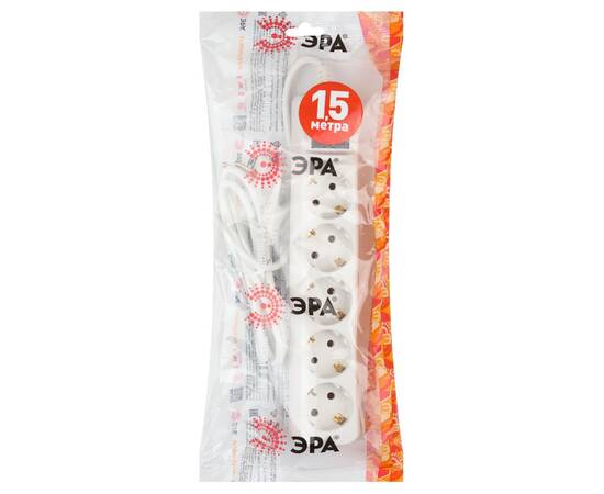 Удлинитель электрический Эра UX-5es-1,5m Б0035756, изображение 2