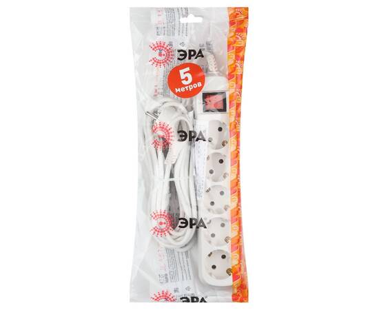 Удлинитель электрический Эра UX-5es-5m Б0035758, изображение 2