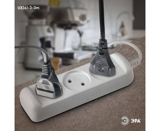 Удлинитель электрический Эра UX(6)-3-3m Б0038568, изображение 2