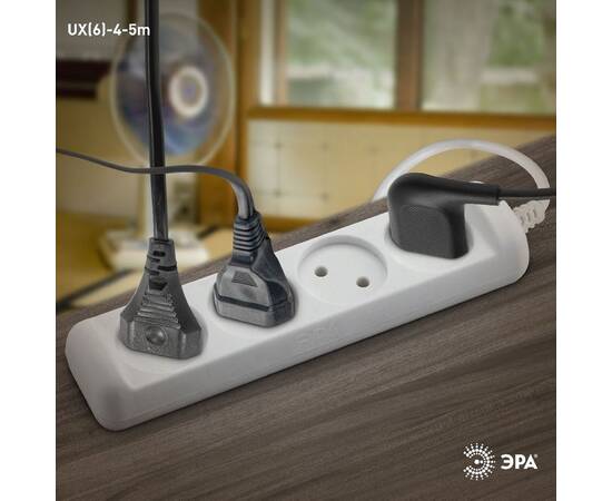 Удлинитель электрический Эра UX(6)-4-5m Б0038571, изображение 2