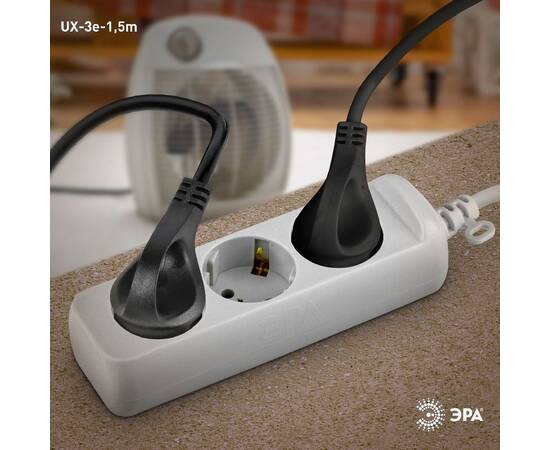 Удлинитель электрический Эра UX-3e-1,5m Б0038575, изображение 3