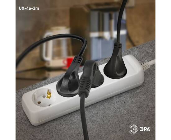 Удлинитель электрический Эра UX-4e-3m Б0038579, изображение 2