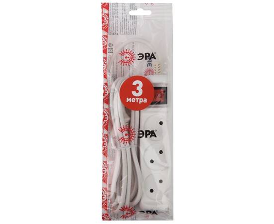 Удлинитель электрический Эра U-3s-3m-2x1 Б0044050, изображение 2