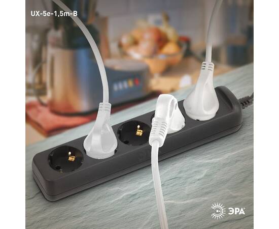 Удлинитель электрический Эра UX-5e-1,5m-B Б0057724, изображение 2