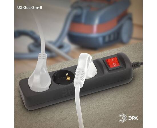 Удлинитель электрический Эра UX-3es-3m-B Б0057728, изображение 2