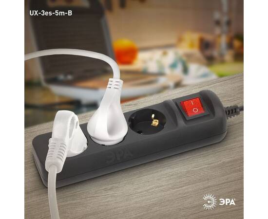 Удлинитель электрический Эра UX-3es-5m-B Б0057729, изображение 2