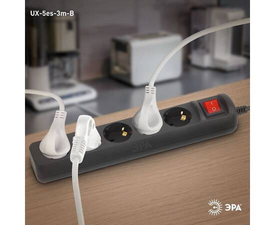Удлинитель электрический Эра UX-5es-3m-B Б0057731, изображение 2
