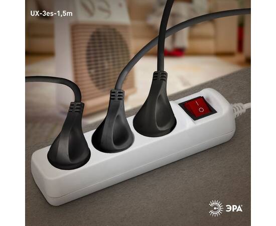 Удлинитель электрический Эра UX-3es-1,5m Б0057740, изображение 3