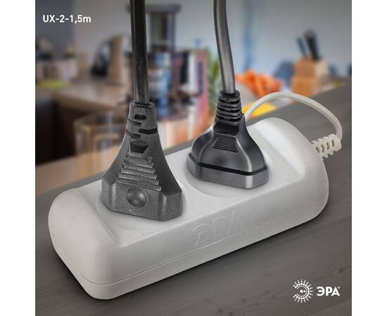 Удлинитель электрический Эра UX-2-1,5m Б0038557, изображение 3