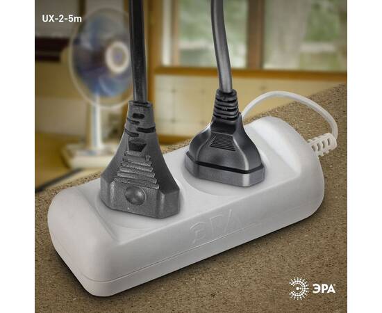 Удлинитель электрический Эра UX-2-5m Б0038559, изображение 2