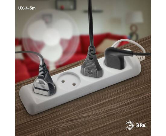 Удлинитель электрический Эра UX-4-5m Б0038561, изображение 2