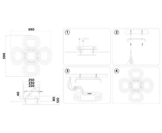 Потолочная люстра Ambrella Light Acrylica Original FA8926, изображение 9