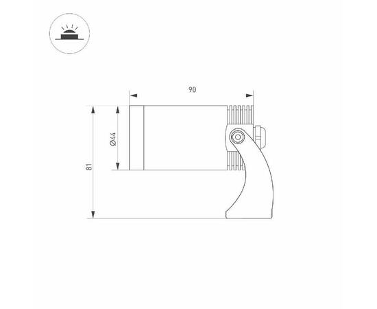 Прожектор Arlight KT-WATER-R44-8W Warm3000 047733, изображение 3