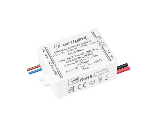 Блок питания Arlight ARPJ-SP-42100-PFC-TRIAC-MINI (4W, 21-42V, 100mA) 047584