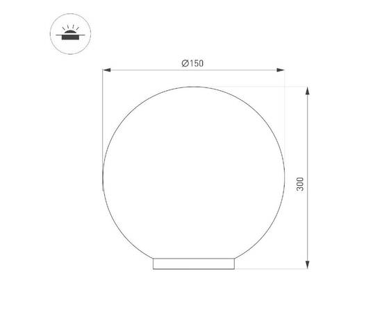 Ландшафтный светильник Arlight KT-GLOBE-R300-10W Warm3000 (DG, 275 deg, 24V) 046170, изображение 4