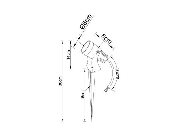 Грунтовый светильник Arte Lamp Elsie A4710IN-1BK, изображение 5