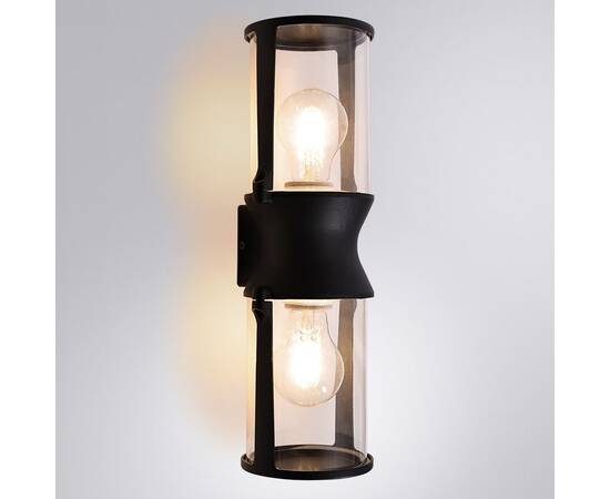 Уличный настенный светильник Arte Lamp Minchir A8306AL-2BK, изображение 2