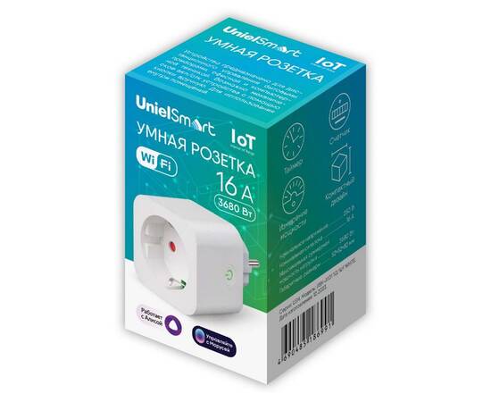 Умная розетка Uniel USH-A101 1G/WF WHITE UL-00011387
